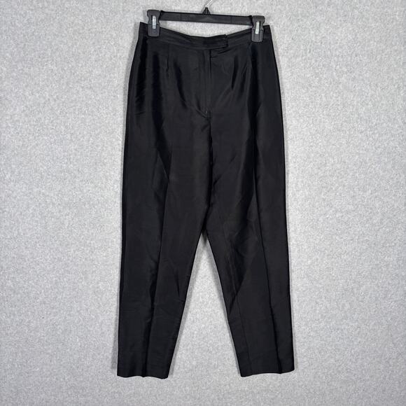 Vintage Rafaella Silk Pants 8 Pleated Trouser Petites Quiet‎ Formal Dressy Party - Picture 1 of 9
